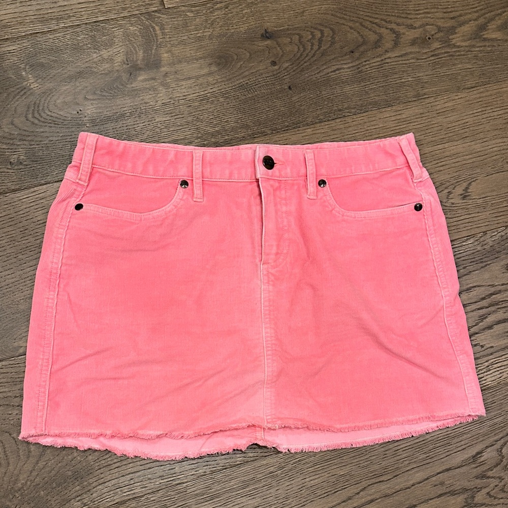 Carve Designs Pink Corduroy Mini Skirt